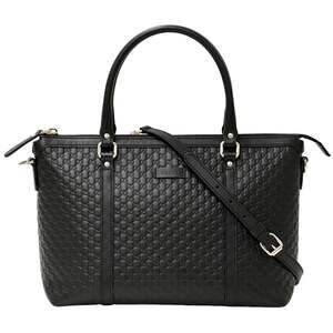 GUCCI Black Leather Shoulder Bag